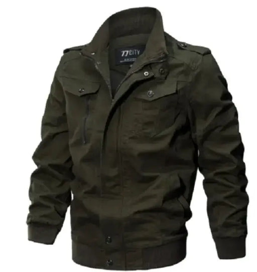 Tactical Flight Army Jacket - Military Bomber Jacket with Cotton Construction | Plus Size Available – view 2
