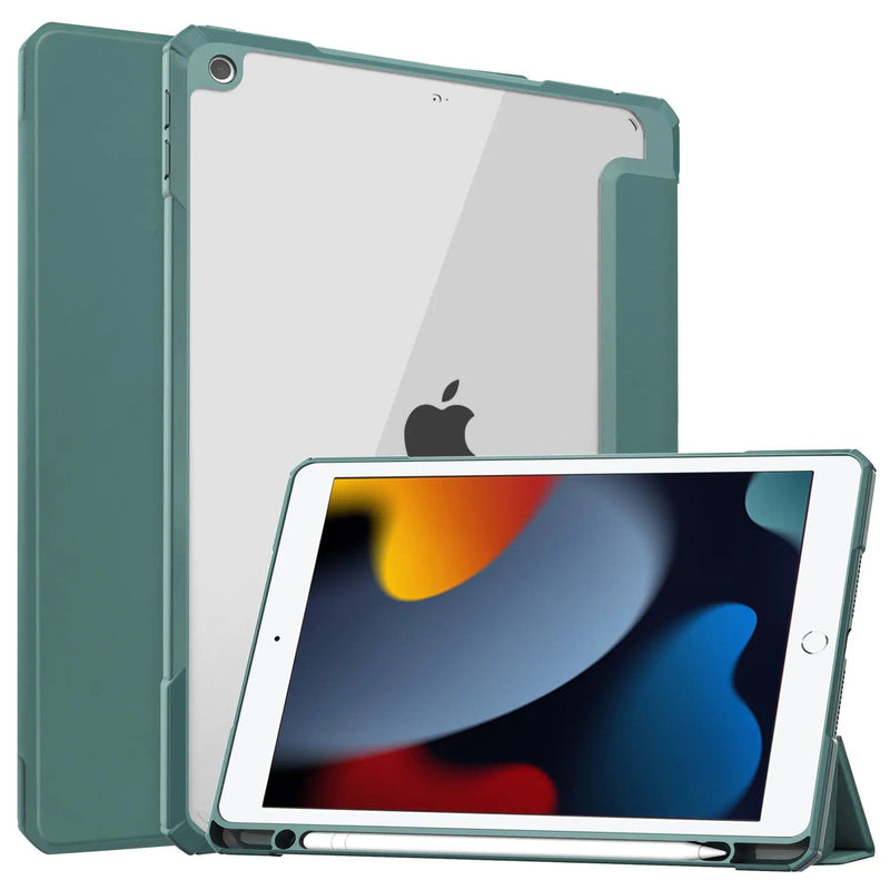 iPad 10.2 Case Clear Transparent Back Shell, Auto Sleep Wake – view 1