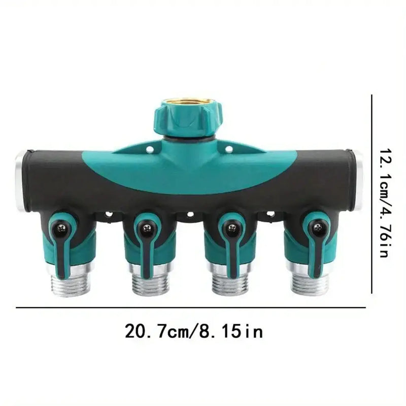 3/4" 2/4-Way Garden Hose Splitter with Shut-Off Valve (different types available) – view 12