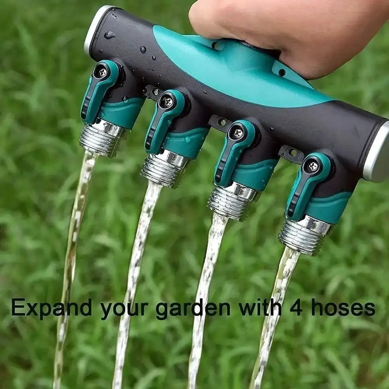 3/4" 2/4-Way Garden Hose Splitter with Shut-Off Valve (different types available) – view 5