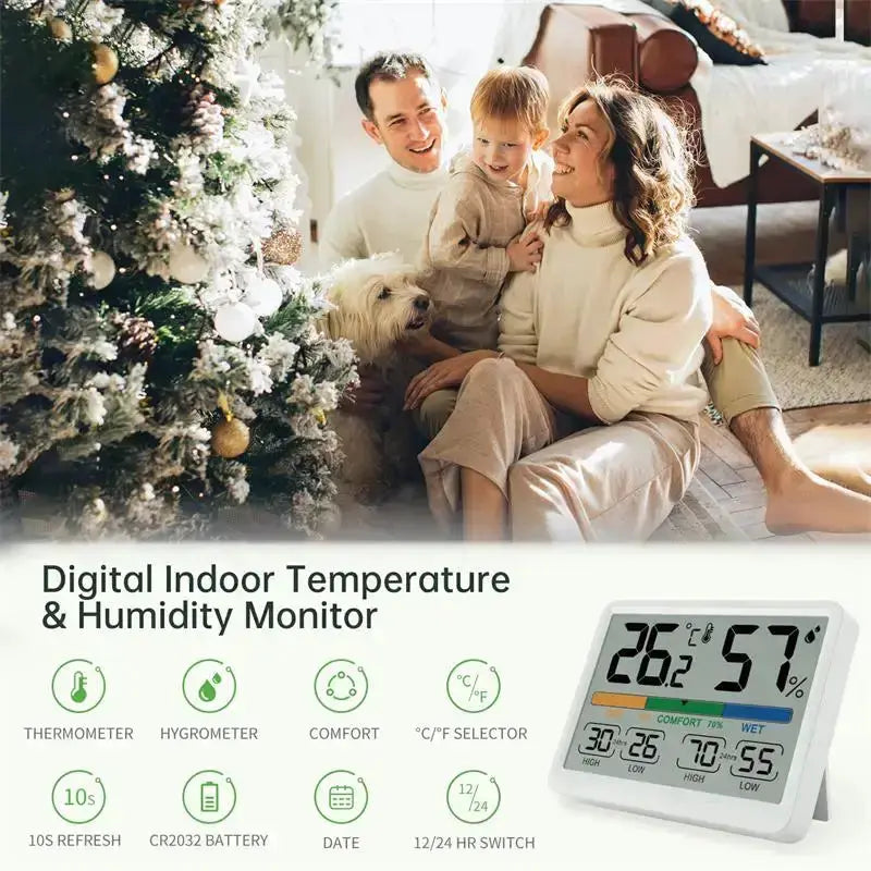3.4" LCD Digital Thermometer Hygrometer for Home & Office – view 2
