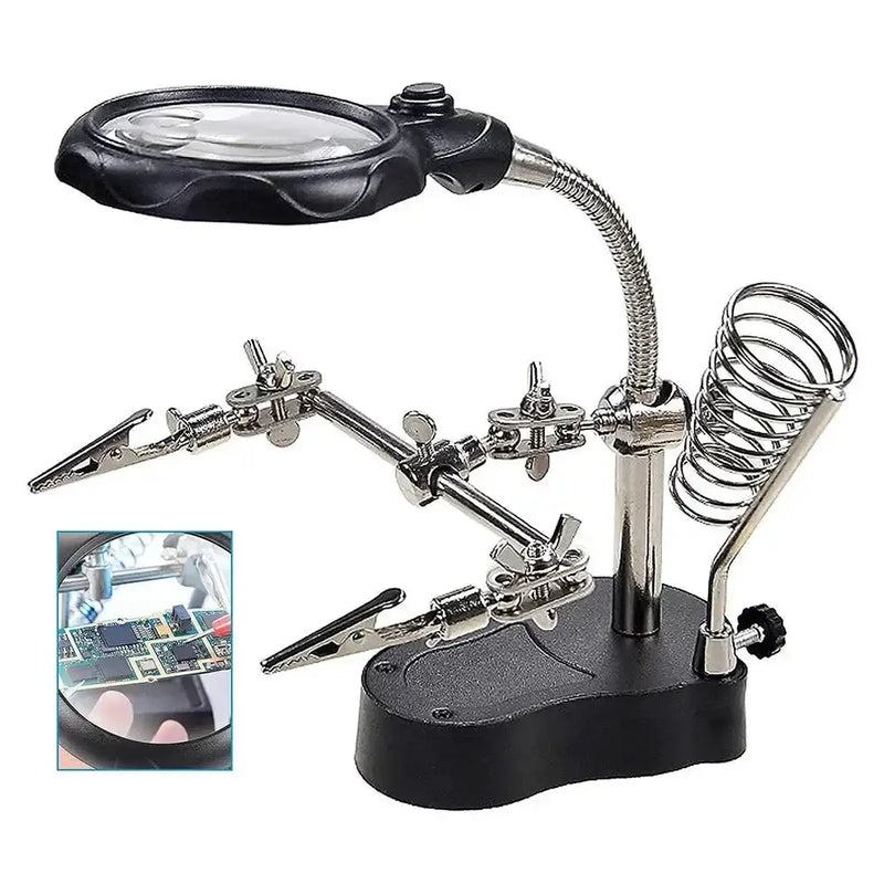 Habicare HBC 3.5X/12X Welding Magnifier with Auxiliary Clip & Stand 3.5X/12X Welding Magnifier with Auxiliary Clip & Stand