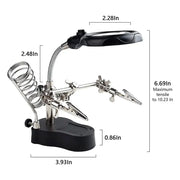 Habicare HBC 3.5X/12X Welding Magnifier with Auxiliary Clip & Stand 3.5X/12X Welding Magnifier with Auxiliary Clip & Stand