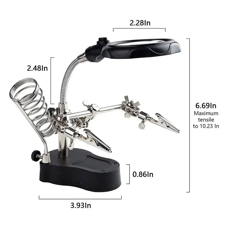 Habicare HBC 3.5X/12X Welding Magnifier with Auxiliary Clip & Stand 3.5X/12X Welding Magnifier with Auxiliary Clip & Stand