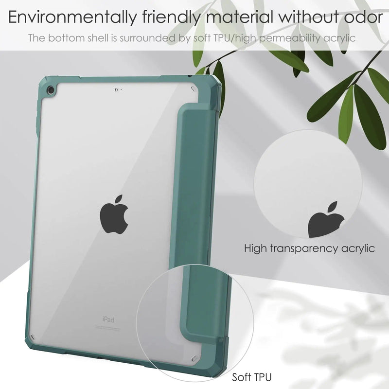 iPad 10.2 Case Clear Transparent Back Shell, Auto Sleep Wake – view 8