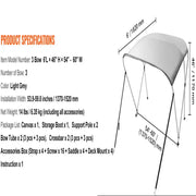 3-Bow Bimini Top Boat Canopy – 900D Polyester (different sizes available) – view 12