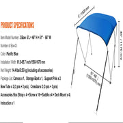 3-Bow Bimini Top Boat Canopy – 900D Polyester (different sizes available) – view 13