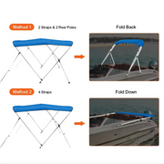 3-Bow Bimini Top Boat Canopy – 900D Polyester (different sizes available) – view 2