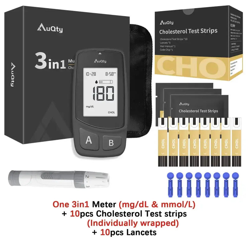 Habicare HBC 3-in-1 Blood Glucose, Uric Acid & Cholesterol Meter 3-in-1 Blood Glucose, Uric Acid & Cholesterol Meter