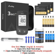 Habicare HBC 3-in-1 Blood Glucose, Uric Acid & Cholesterol Meter 3-in-1 Blood Glucose, Uric Acid & Cholesterol Meter