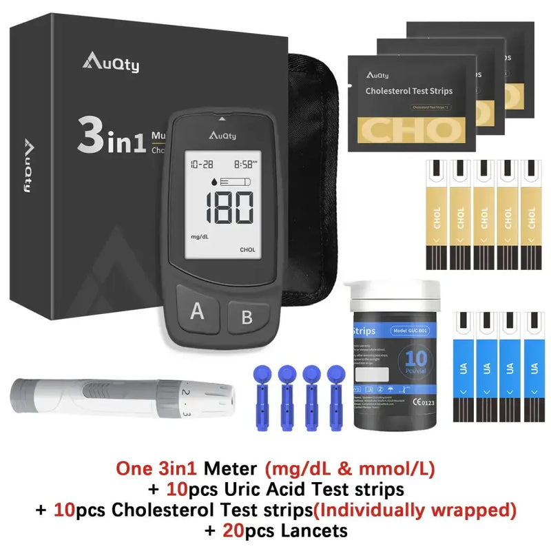 Habicare HBC 3-in-1 Blood Glucose, Uric Acid & Cholesterol Meter 3-in-1 Blood Glucose, Uric Acid & Cholesterol Meter