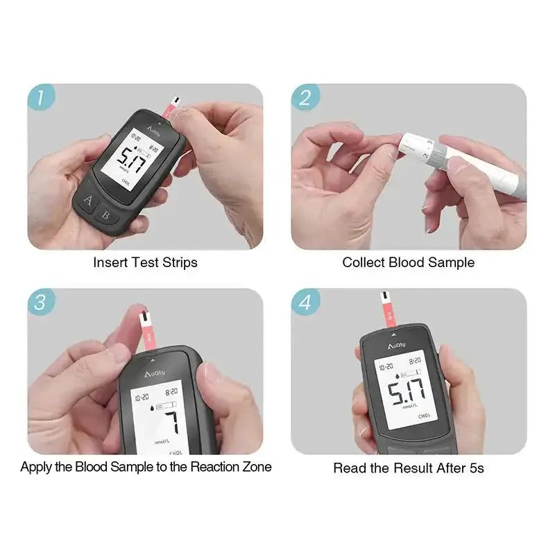 Habicare HBC 3-in-1 Blood Glucose, Uric Acid & Cholesterol Meter 3-in-1 Blood Glucose, Uric Acid & Cholesterol Meter