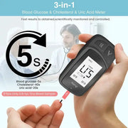 Habicare HBC 3-in-1 Blood Glucose, Uric Acid & Cholesterol Meter 3-in-1 Blood Glucose, Uric Acid & Cholesterol Meter