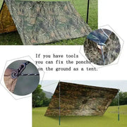 Habicare SS 3 in 1 Rain Poncho / Waterproof Tent / Picnic Mat Habicare Camouflage 3-in-1 Rain Poncho & Shelter