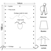 Habicare SS 3 in 1 Rain Poncho / Waterproof Tent / Picnic Mat Habicare Camouflage 3-in-1 Rain Poncho & Shelter