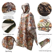 Habicare SS 3 in 1 Rain Poncho / Waterproof Tent / Picnic Mat Habicare Camouflage 3-in-1 Rain Poncho & Shelter