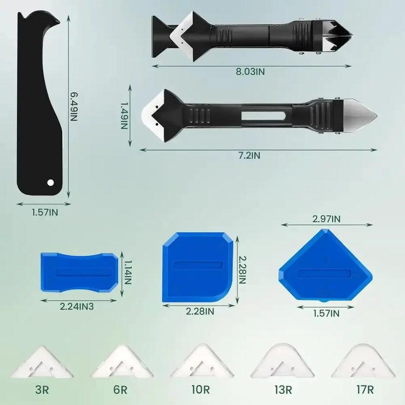 3-in-1 Silicone Remover & Caulk Finisher Tool Set (9PCS) – view 5