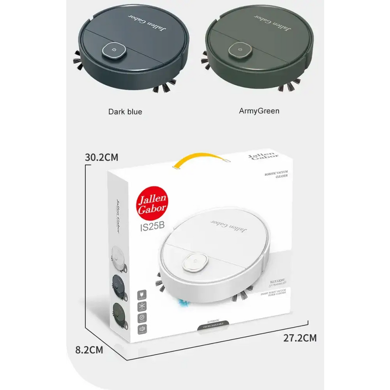 Habicare HBC Mini Robo Vacuum Jallen Gabor Robot Vacuum for Dust & Pet Hair