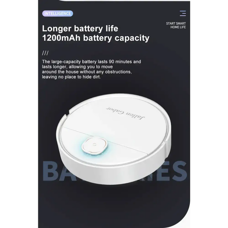 Habicare HBC Mini Robo Vacuum Jallen Gabor Robot Vacuum for Dust & Pet Hair