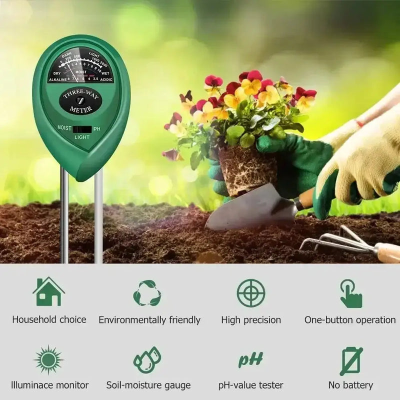 Habicare HBC Soil Meter (Moisture, Light, PH) Soil Meter (Moisture, Light, PH)