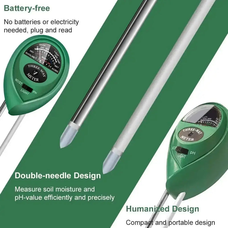 Habicare HBC Soil Meter (Moisture, Light, PH) Soil Meter (Moisture, Light, PH)