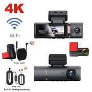 3-Lens Car Camera – Front/Inside/Rear 4K DVR (different models available) – view 13