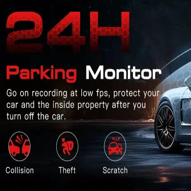 3-Lens Car Camera – Front/Inside/Rear 4K DVR (different models available) – view 9