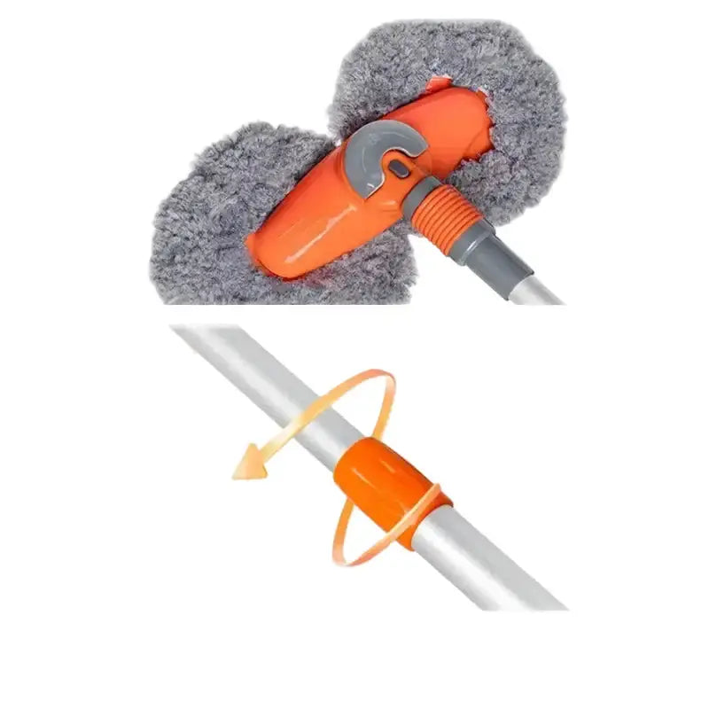 3-Section Telescopic Car Wash Mop with Double Brush Head – view 15