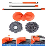 3-Section Telescopic Car Wash Mop with Double Brush Head – view 10