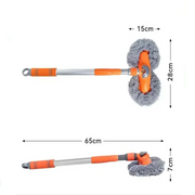 3-Section Telescopic Car Wash Mop with Double Brush Head – view 16