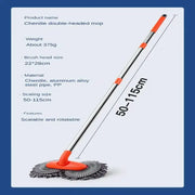 3-Section Telescopic Car Wash Mop with Double Brush Head – view 11