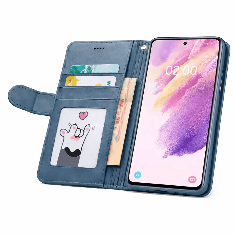 Samsung Galaxy S21 FE Flip Wallet Case Cowhide Dot Pattern – view 9