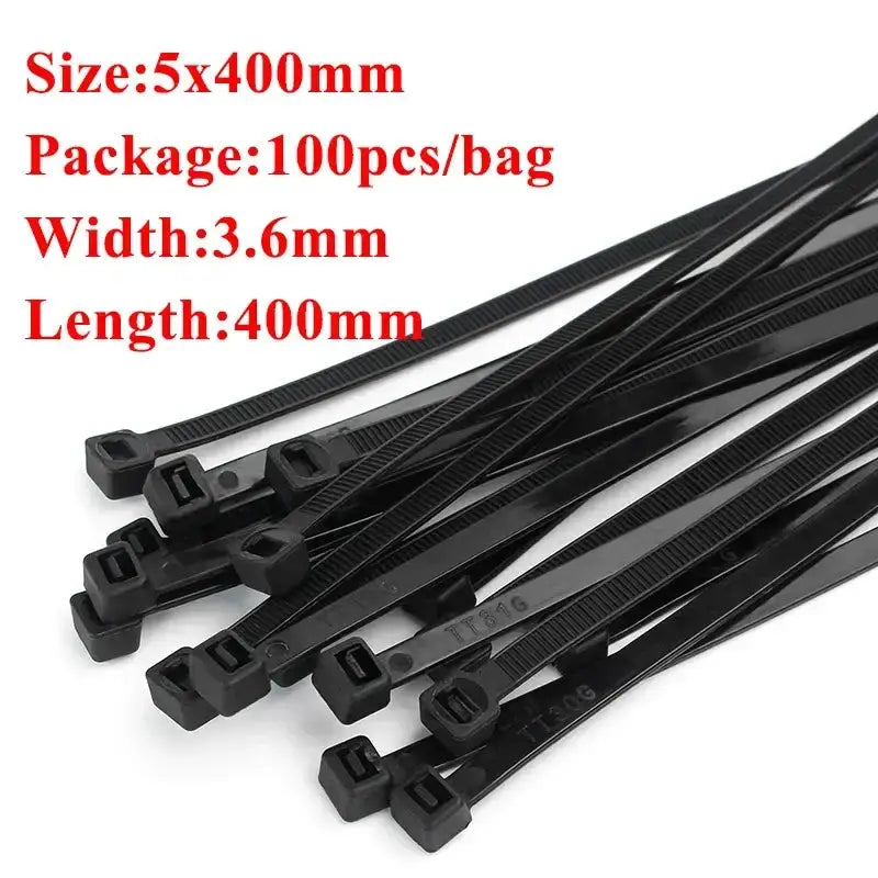 Habicare 300PCS Releasable Nylon Cable Ties 3x100/3x150/4x200mm Reusable Loop Wrap 300PCS Releasable Nylon Cable Ties 3x100/3x150/4x200mm Reusable Loop Wrap