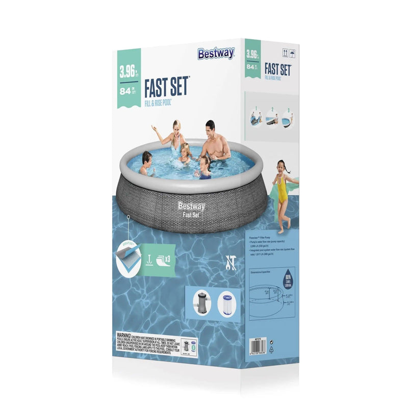 salelink.co.nz Bestway Bestway 3.96m x 84cm Swimming Pool Set Bestway 3.96m x 84cm Swimming Pool Set | Action Outdoors NZ