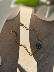 Tahana Jewellery Bracelet Pāua Gold Heart Bracelet Pāua Gold Heart Bracelet