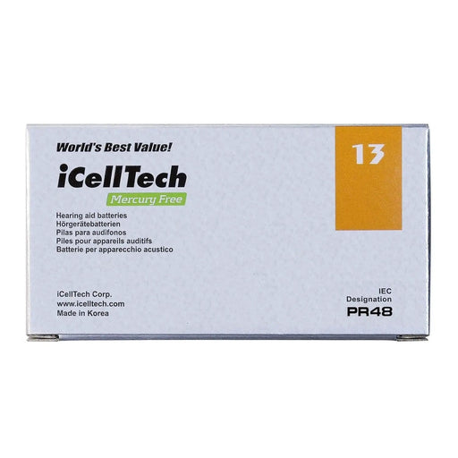 Deafquip iCellTech Hearing Aid Batteries (Box of 60 Batteries) iCellTech Hearing Aid Batteries (Box of 60 Batteries)