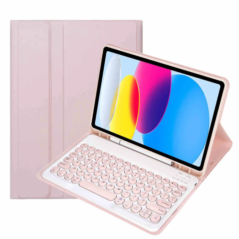 iPad 10Gen 10.9, iPad 11 (A16 2025) Keyboard Case - Pink – view 1