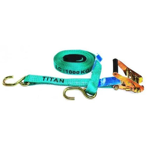 TITAN Tie-Downs Tiedown - 1.0T Titan Green 6.5m Titan 1T Green 6.5m Tie Down Strap Pro Grade