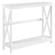 2-Tier X-Design Console Table Industrial Side Console Table End Table – view 1
