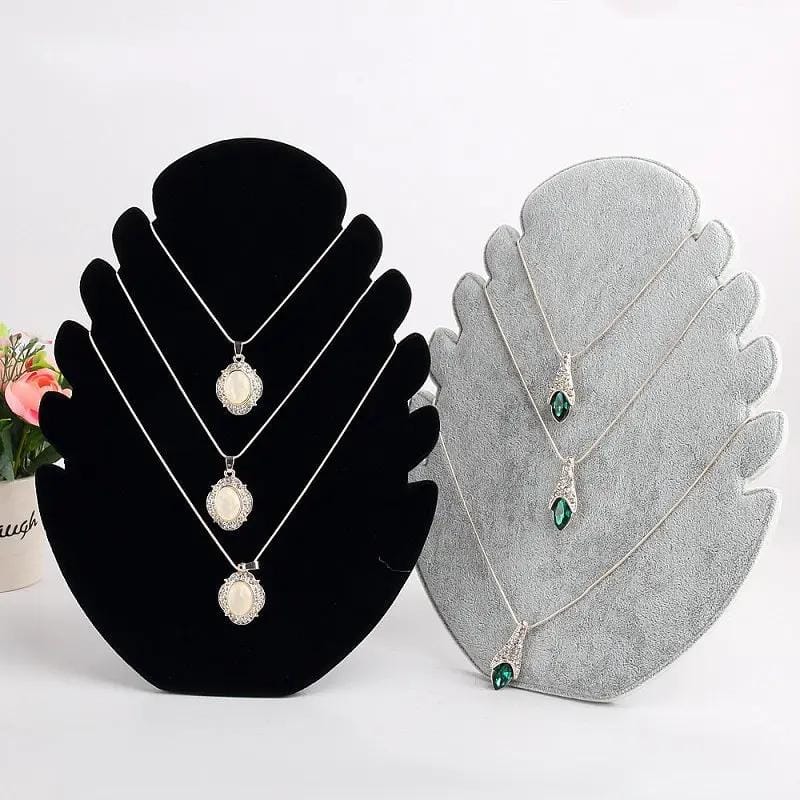 dealonline.co.nz dealonlinenz VELVET DISPLAY NECKLACE STAND - BLACK Soft Velvet Necklace Display Stand Black Holder