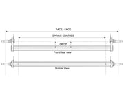 Trojan Drop Beam Axle Multi Hub 3000KG Galvanised Heavy-Duty Trailer Axle for Leaf-Spring Trailers – view 2