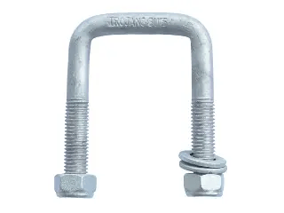Square U-Bolt - M12 x 51 x 75mm - Grade 8.8 - Nuts Included