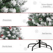 2.1M Christmas Tree 1100 Tips with Red Berries and Pinecones – view 2
