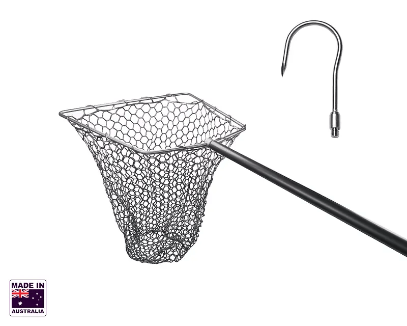 Hook Em Landing Net Gaff Combo With Interchangeable 8 X 85mm Head Aluminium Handle
