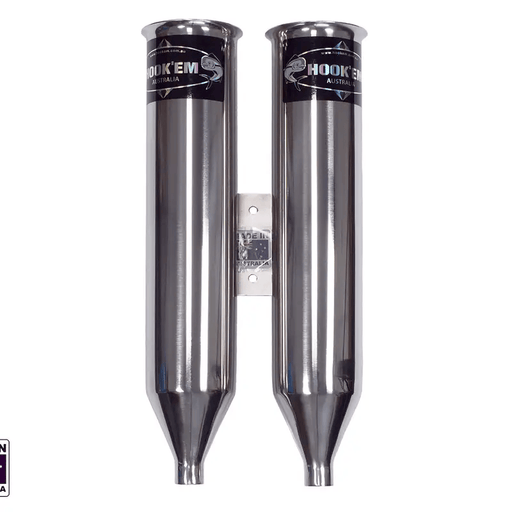 Hook Em Double Live Bait Tube 3 Inch Straight Quick Release Stainless Steel