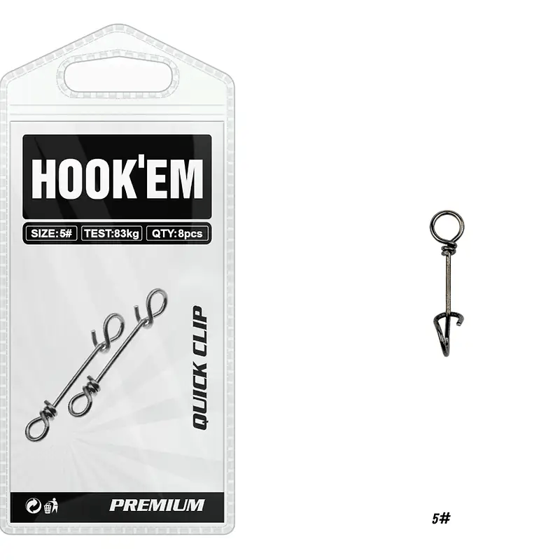 Hook Em Quick Clips Size 3 Tested 41 Kg 12 Pack Australian Made