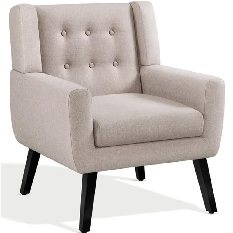 Yaheetech Button Tufted Armchair with Solid Wood Legs Button Tufted Armchair with Solid Wood Legs