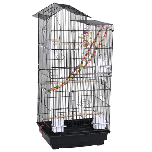 Yaheetech Metal Parrot Cage Bird cage w/Swing & Ladder Metal Parrot Cage Bird cage w/Swing & Ladder