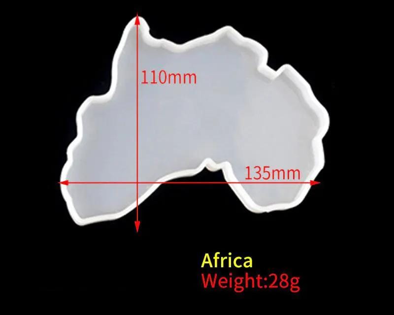 Resin Art NZ Moulds World Map Moulds - Africa World Map Moulds - Africa | NZ