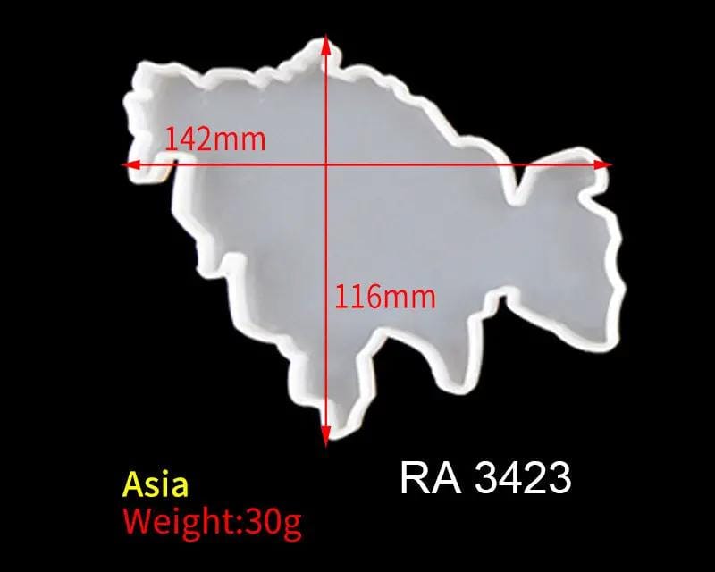 Resin Art NZ Moulds World Map Moulds - Asia World Map Moulds - Asia | NZ